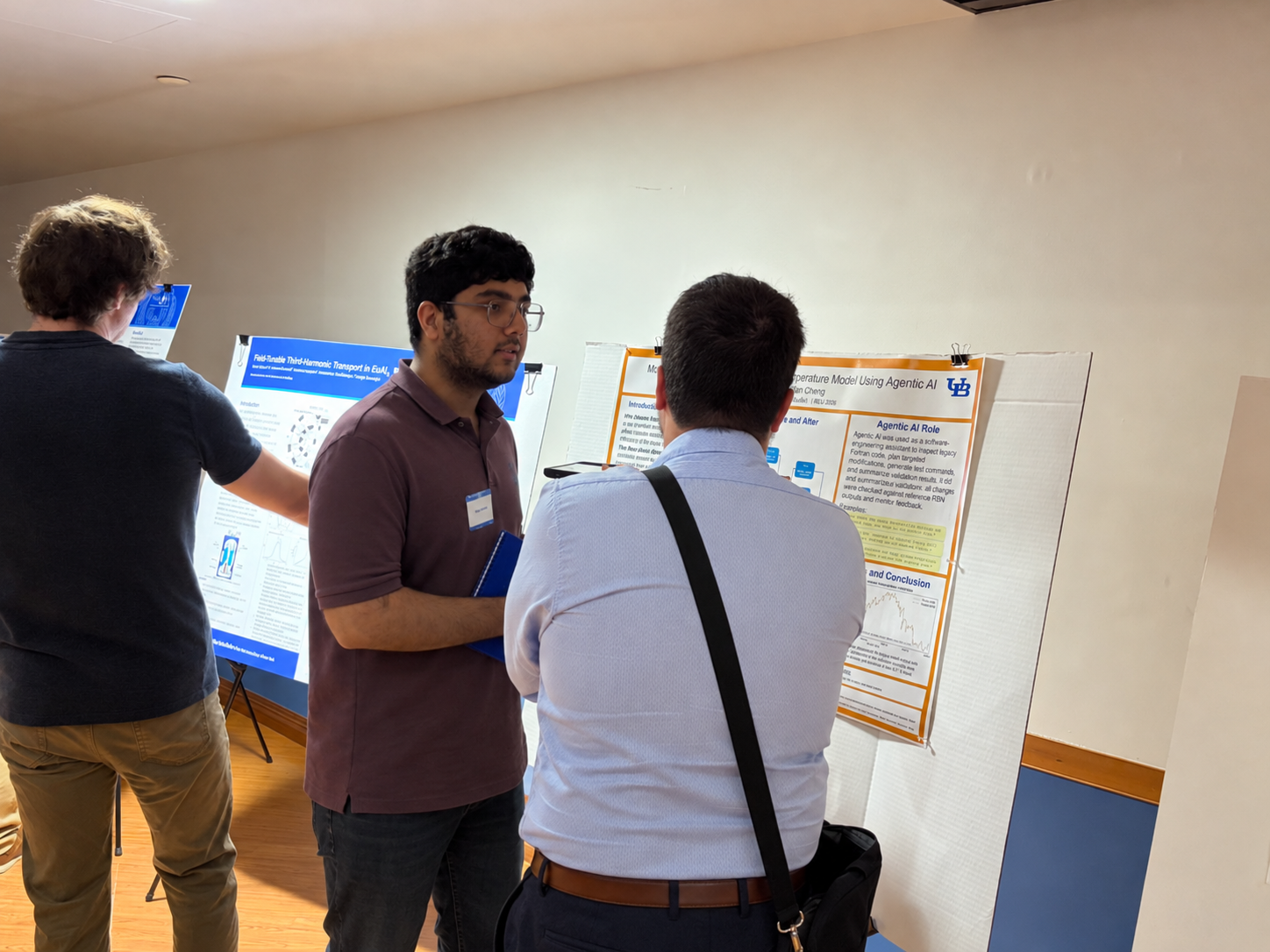 Mridul Wadhwa discussing his river temperature modeling research.